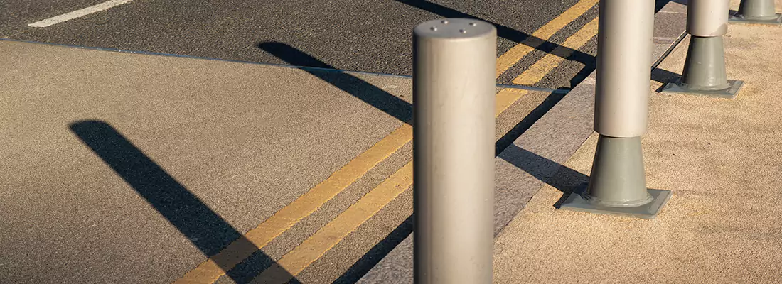 Custom Retractable Barrier Column Installations in South Surrey, BC